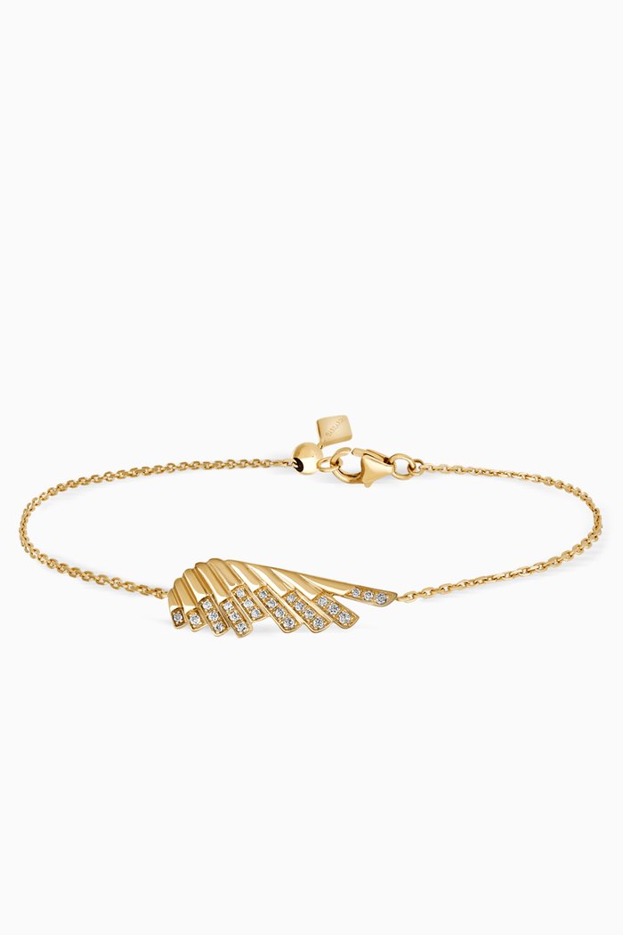 

Mini Wings Rising Diamond Bracelet in 18kt Yellow Gold