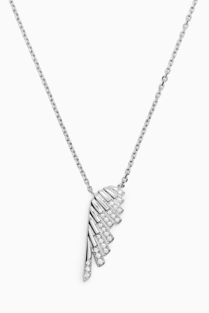 

Mini Wings Rising Diamond Pendant Necklace in 18kt White Gold