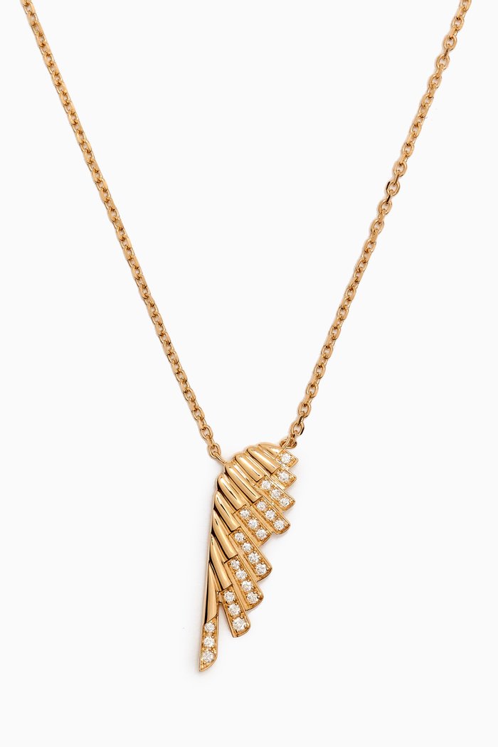 

Mini Wings Rising Diamond Pendant Necklace in 18kt Yellow Gold