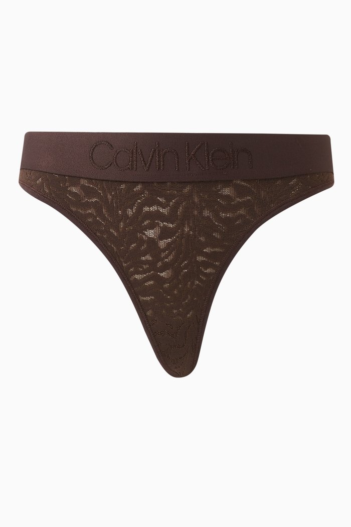 Intrinsic Thong in Nylon-blend, Brown