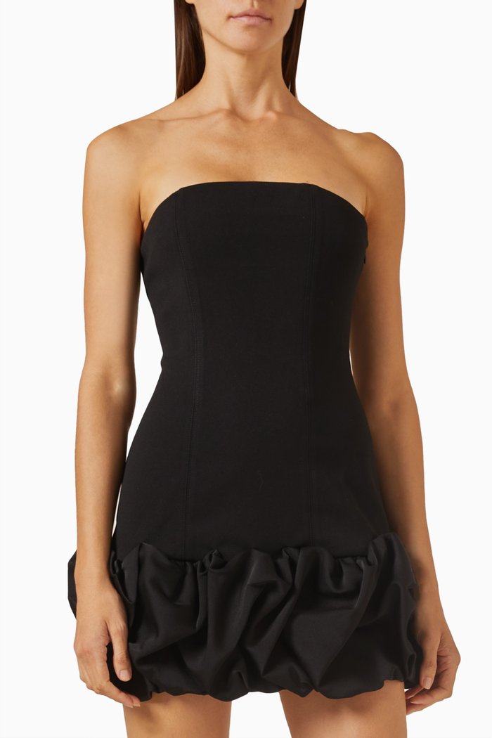 

Saphira Mini Dress in Crepe, Black