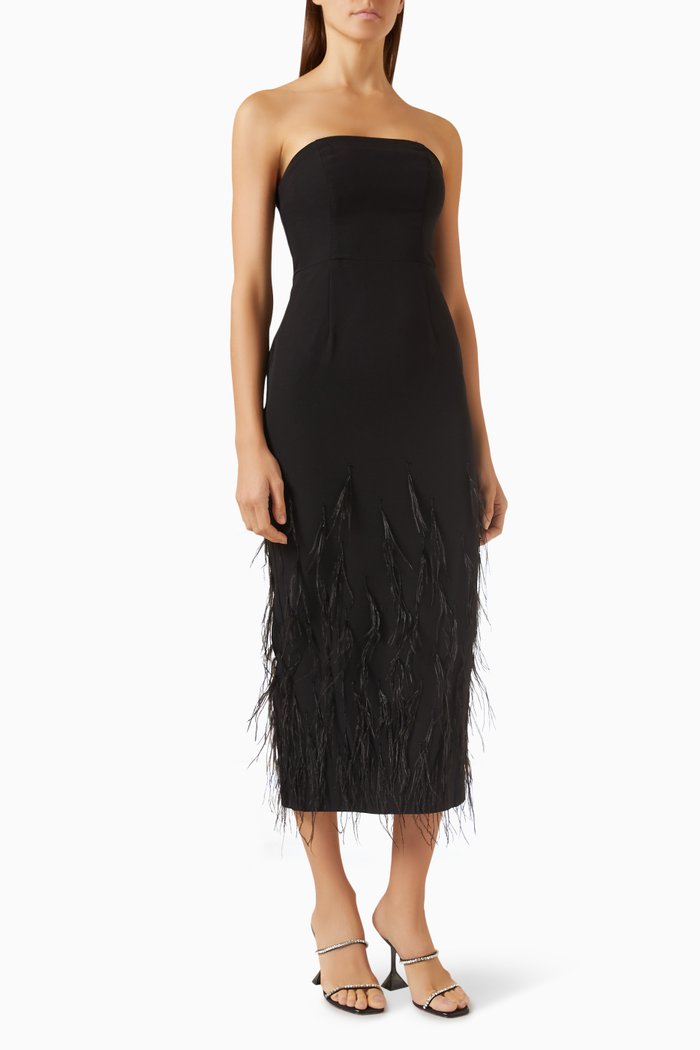 

Shai Strapless Midi Dress, Black