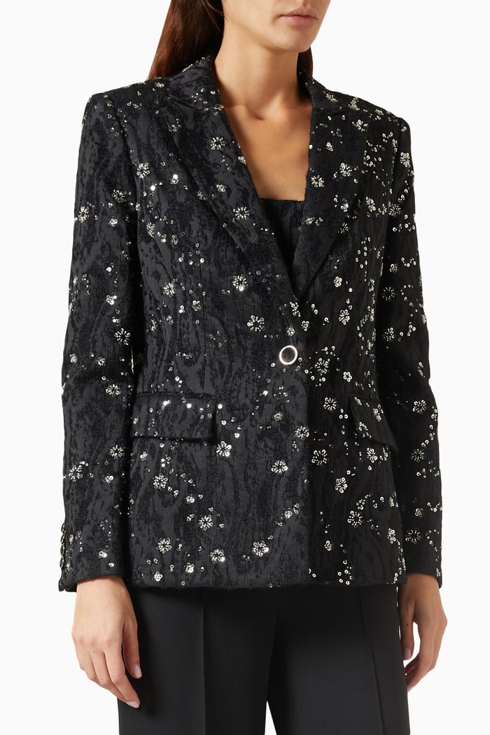 

Alexa Beaded Blazer, Black