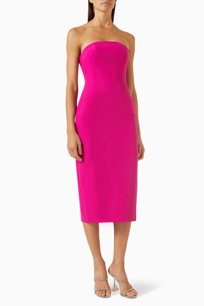 

Traci Midi Dress in Cady, Pink