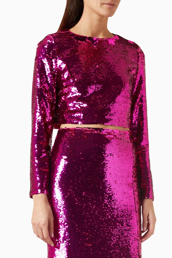 

Shailyn Sequinned Top, Pink