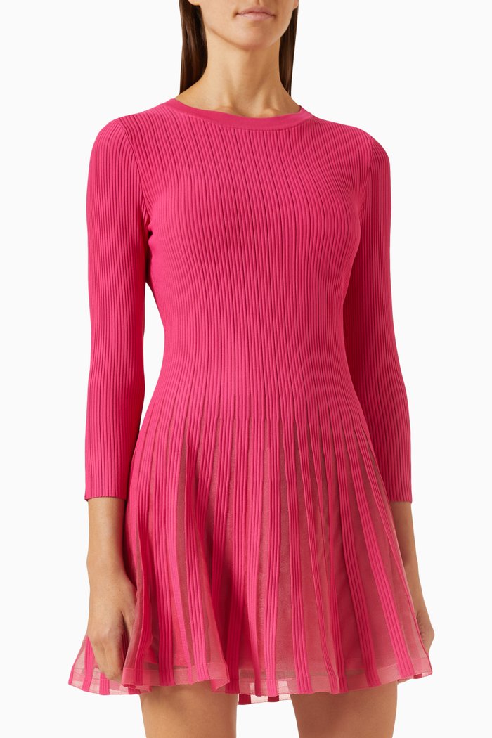 Tabitha Mini Dress in Viscose-blend, Pink