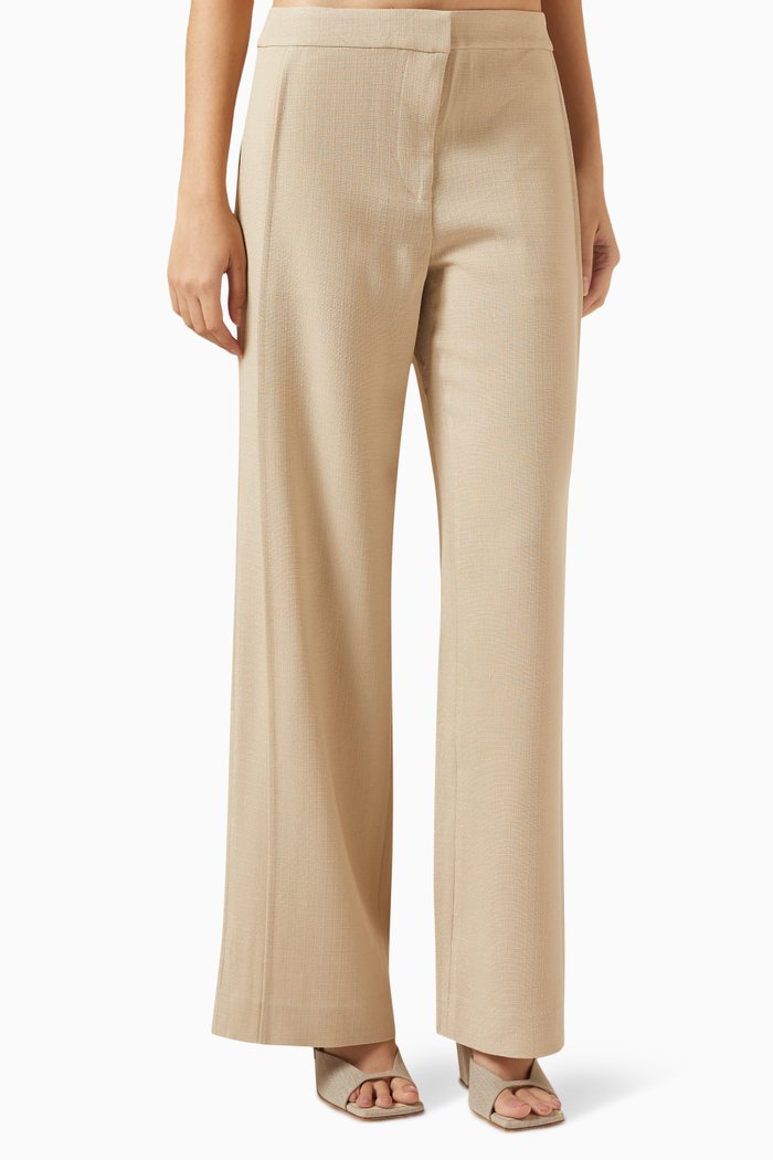 

Dante Wide-leg Pants, Neutral