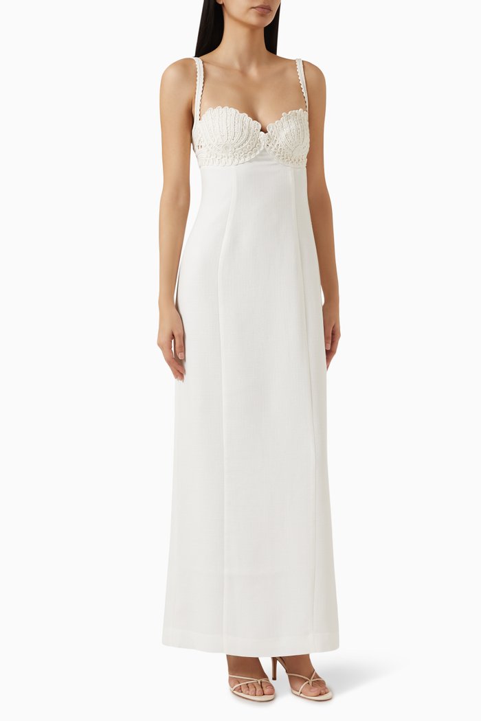 

Lucinda Bralette Dress in Cotton, Neutral