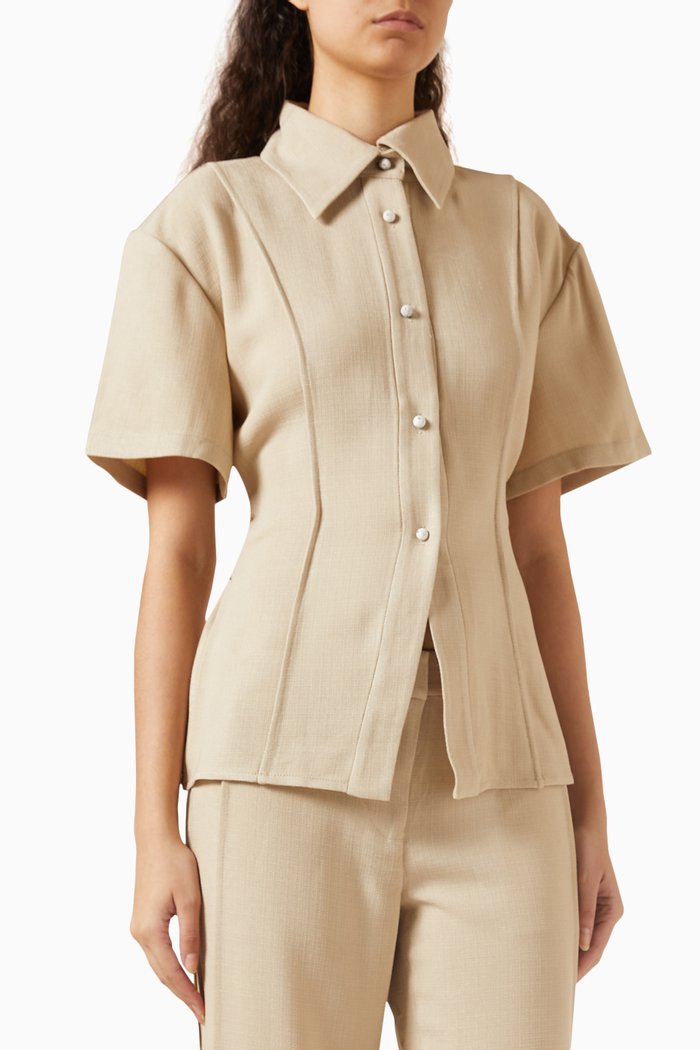 

Wyatt Tie-up Shirt, Neutral