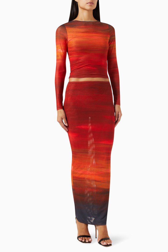 

Cleo Top & Skirt Set, Orange