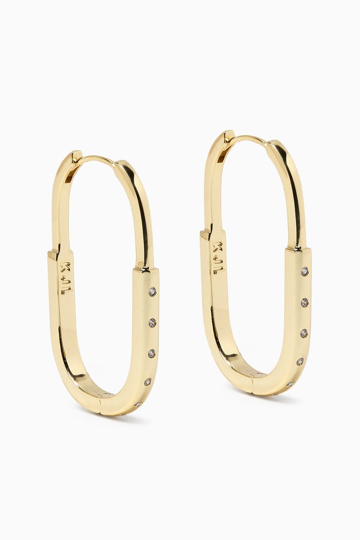 

Hoop Earrings in in Gold-plated Brass