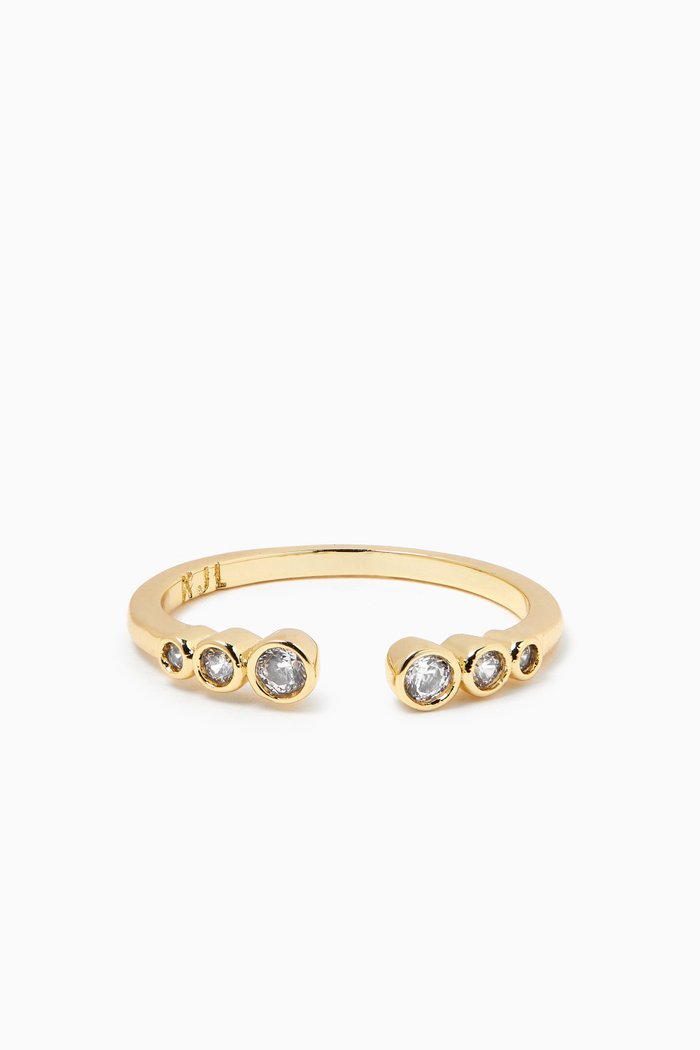Dainty Open Ring in Gold-plated Brass