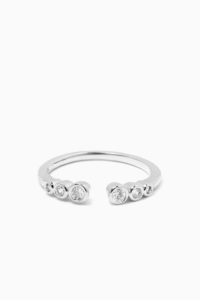 

Dainty Open Ring in Silver-plated Brass