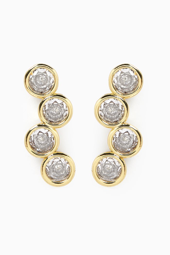 

Circle Scatter Drop Earrings in Gold-plated Brass