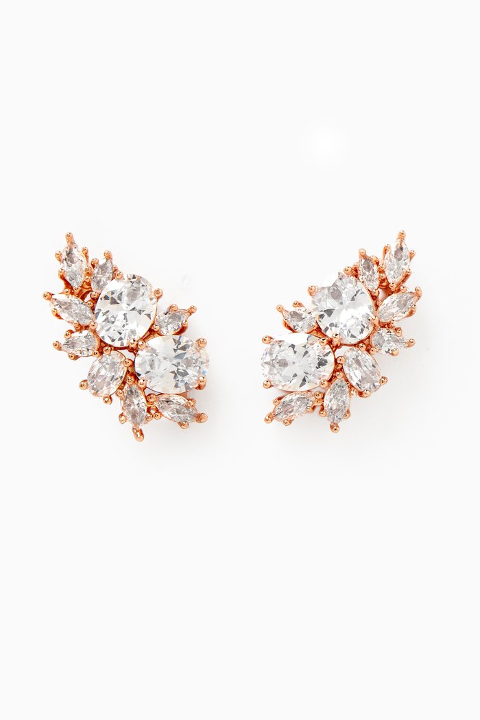 

Scatter Cluster Earrings in Rhodium-plated Brass, Rose gold