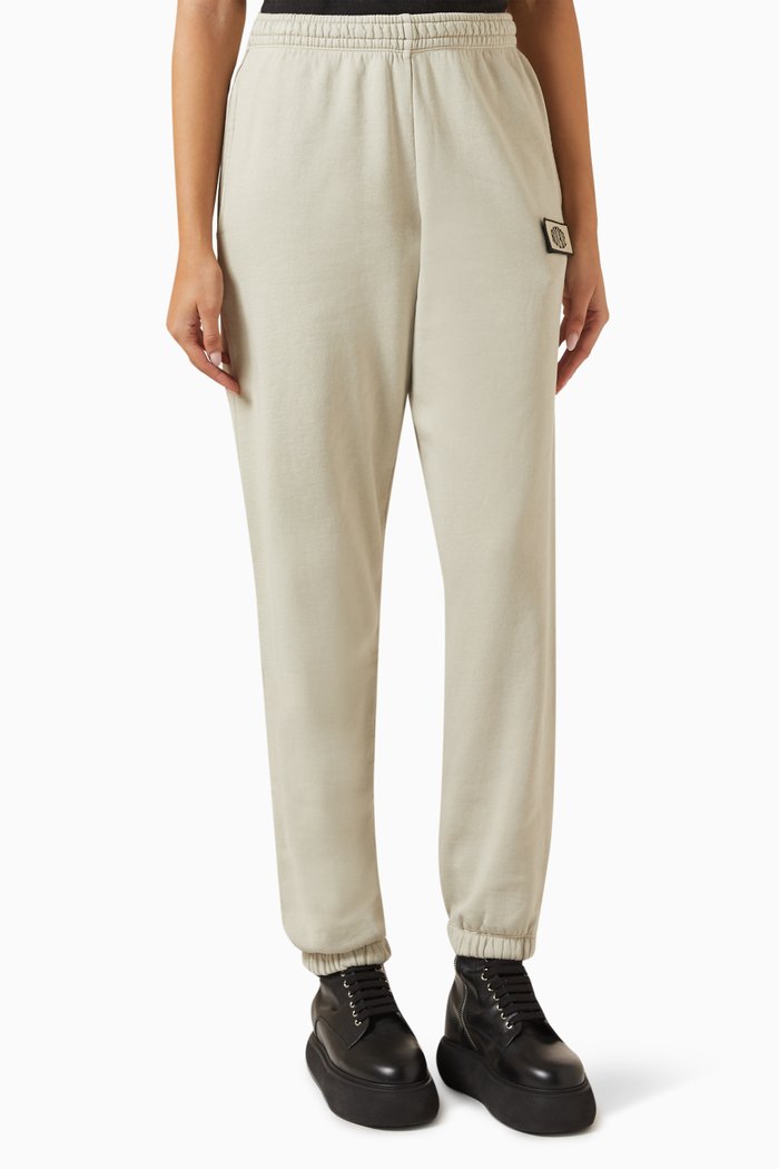 

Mimi Logo Sweatpants in Organic Cotton-fleece, Neutral