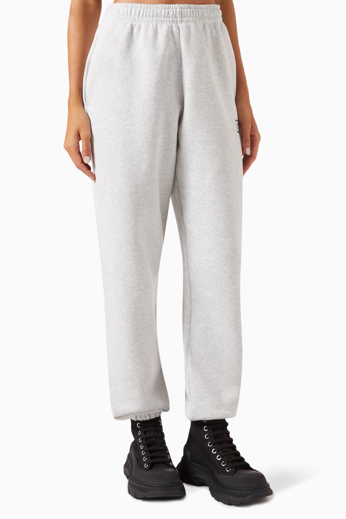 

Mimi Logo Sweatpants in Organic Cotton-fleece, Grey