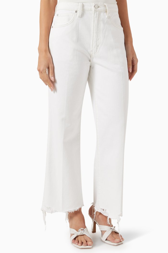 The Relaxed Straight-fit Jeans in Cotton, White