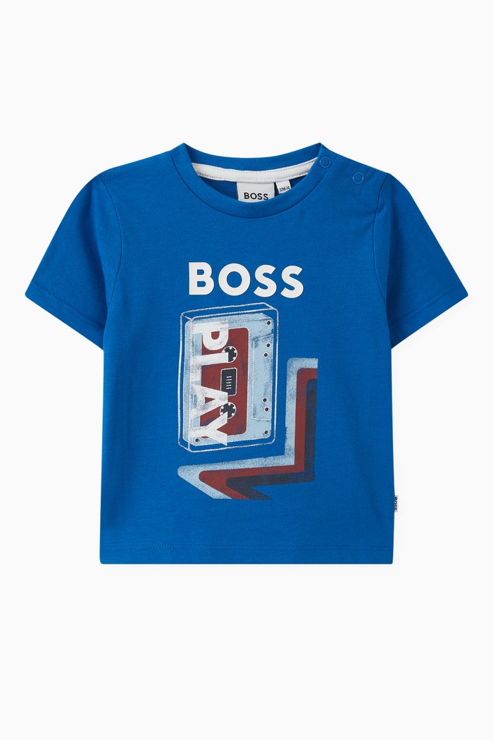 

Graphic-print T-shirt in Cotton, Blue