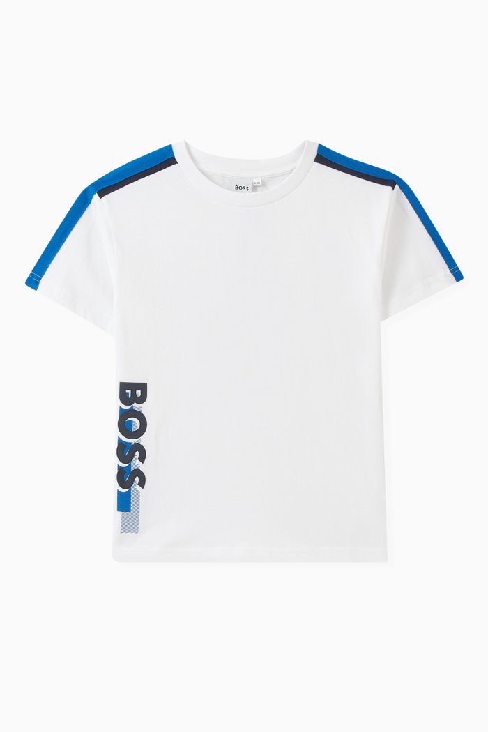 

Stripe Logo-print T-shirt in Cotton, White