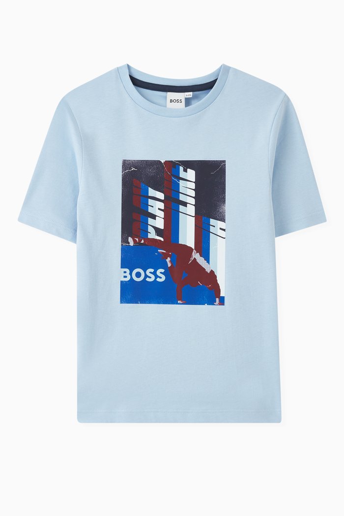 

Graphic-print T-shirt in Cotton, Blue