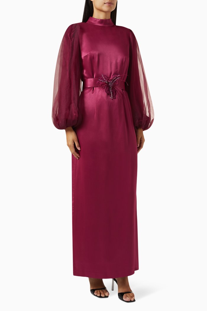 

Elenora Belted Maxi Dress, Pink