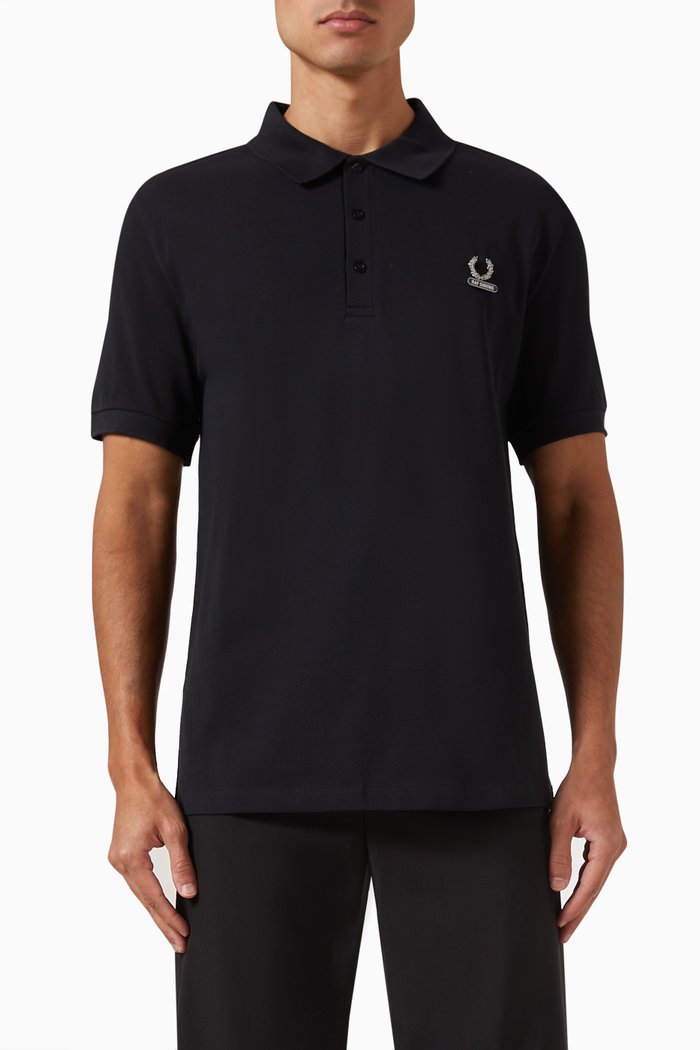 

x Raf Simons Enamel Polo Shirt in Cotton-piquè, Black