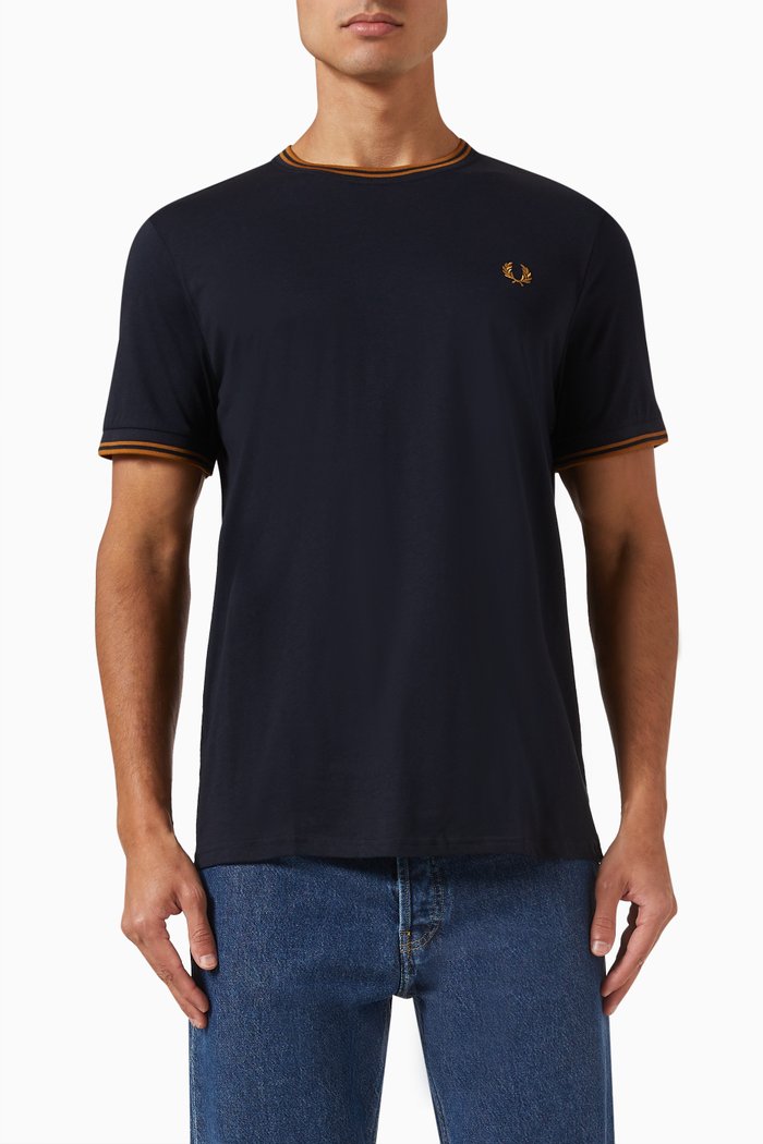 

Twin Tipped T-shirt in Cotton-piqué, Blue