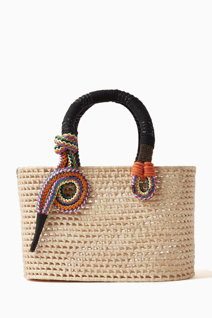 

Chichi Tote Bag in Straw, Neutral