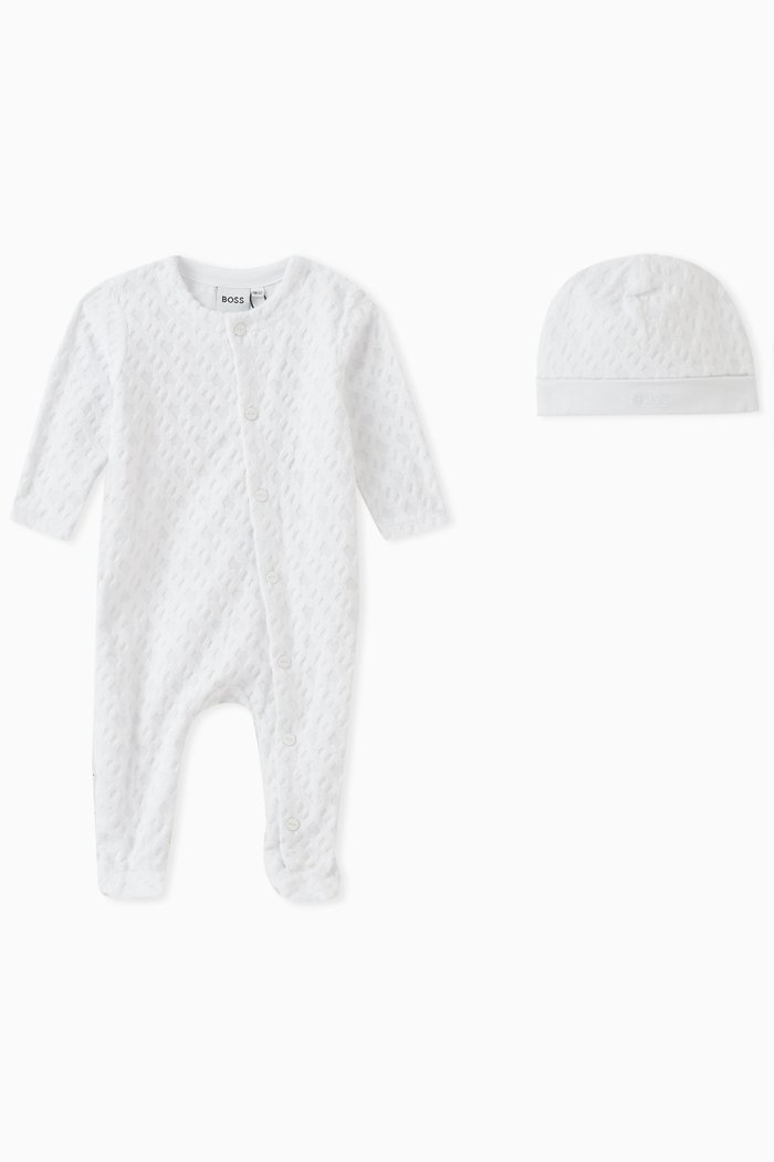 

Monogram Pyjama Gift Set in Cotton, White