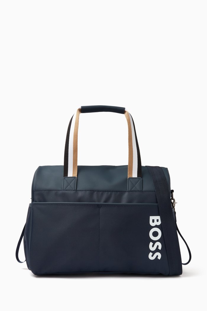 

Logo-print Changing Bag in Canvas, Blue