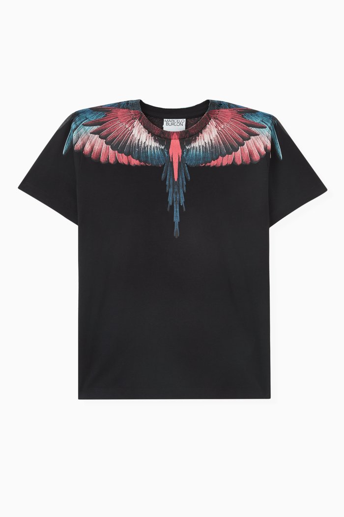 Icon Wings T-shirt in Cotton-jersey, Black