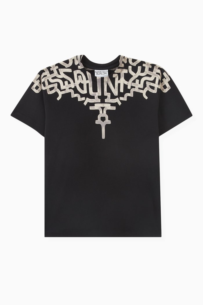 Graffiti Wings T-shirt in Cotton-jersey, Black
