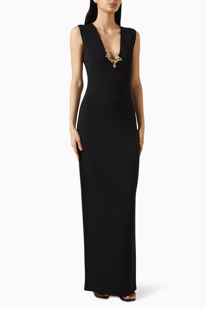 

Paloma Gown in Milano-knit, Black