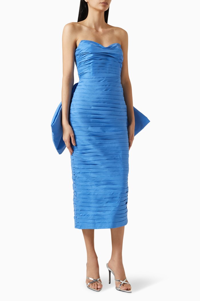 

Marji Dress in Stretch-taffeta, Blue