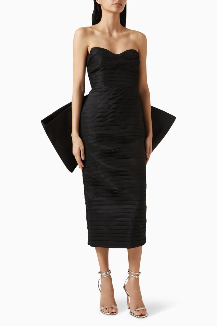 

Marji Dress in Stretch-taffeta, Black