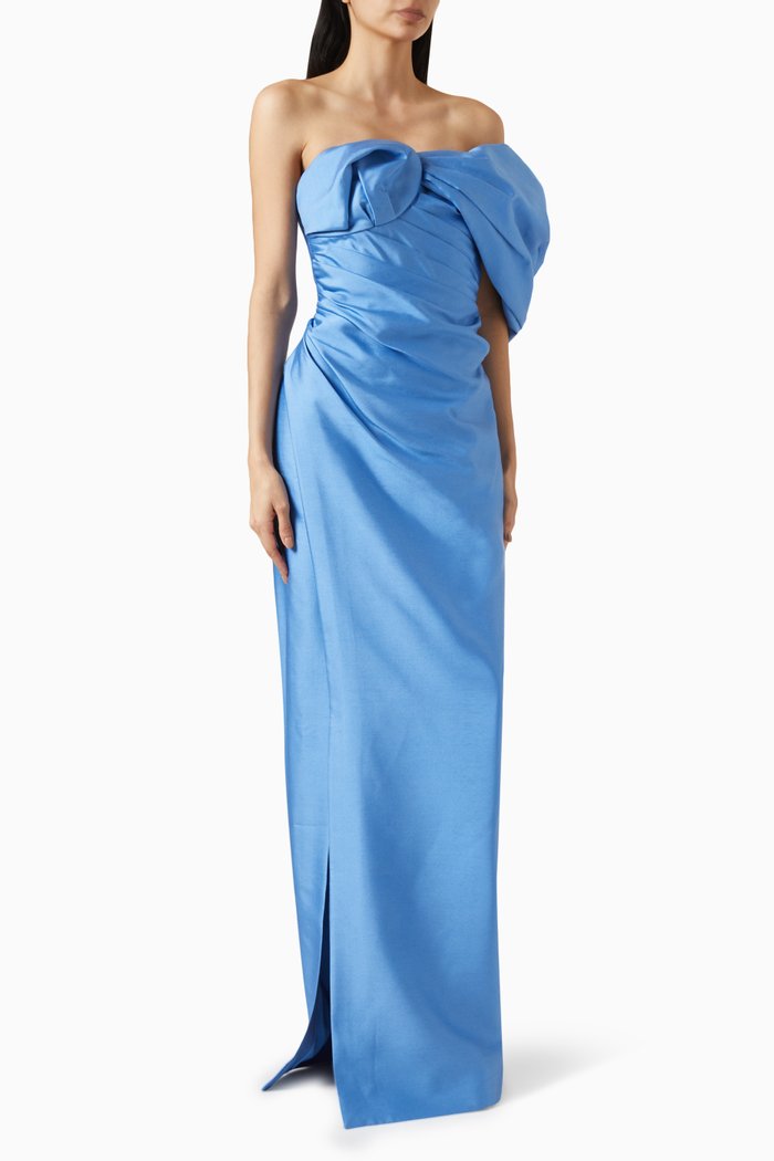 

Marlo Gown in Silk-blend, Blue