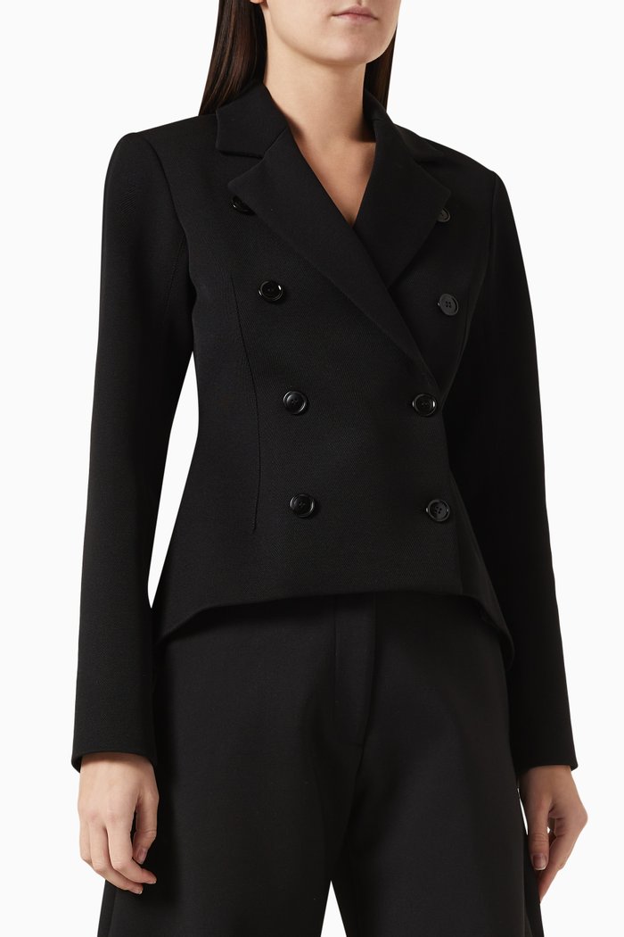 

A-line Jacket in Double-stretch Twill, Black