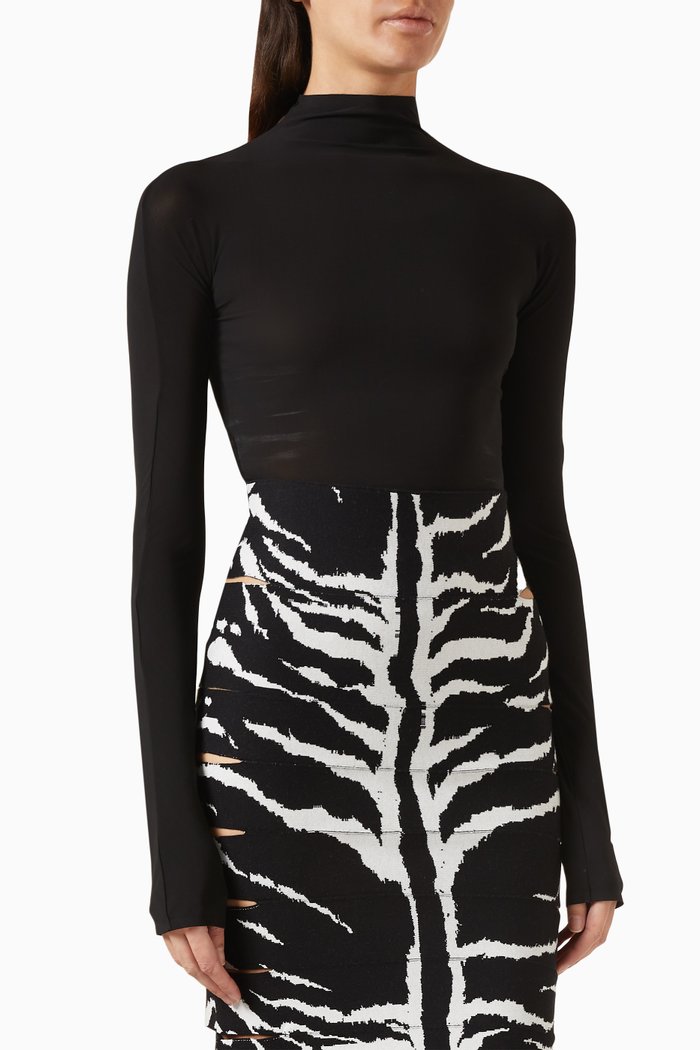 

Second-skin Bodysuit in Jersey, Black