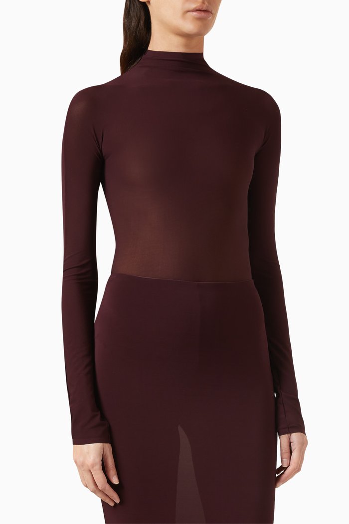 

Second-skin Bodysuit in Jersey, Red