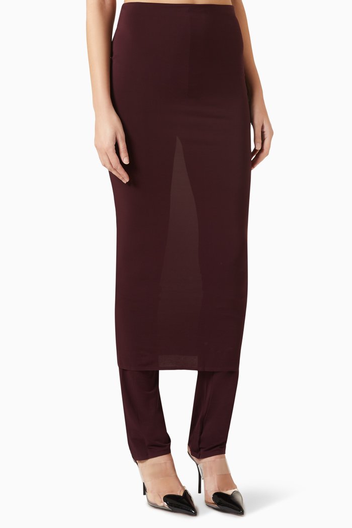 

Fluid Skirt Pants in Soft Jersey, Red