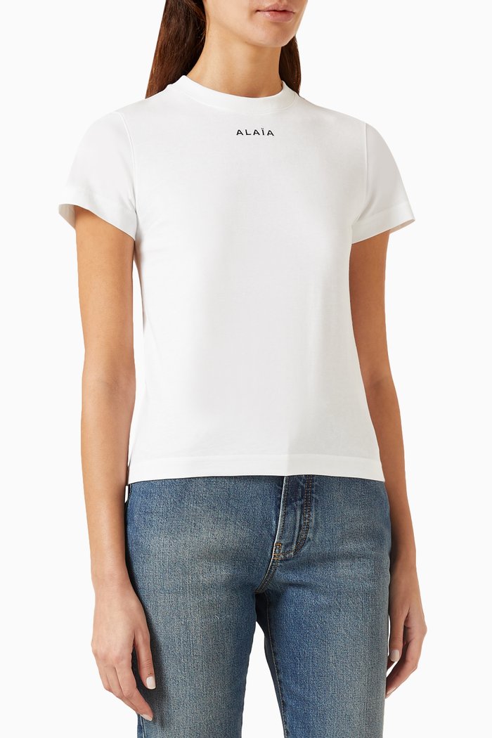 

Fitted T-shirt in Cotton Jersey, Multicolour