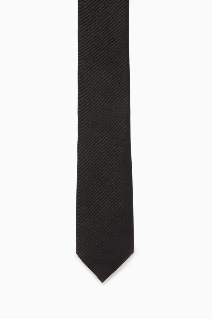 

Tie in Silk-jacquard, Black