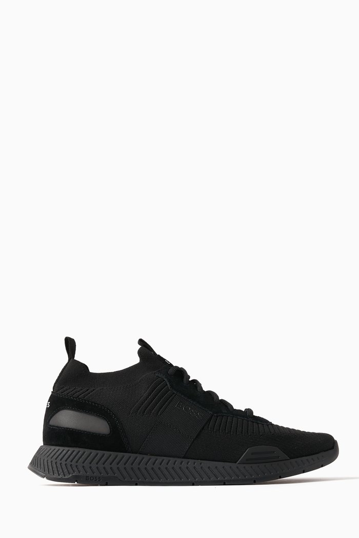 

Sock Sneakers in Recycled Polyester, Black