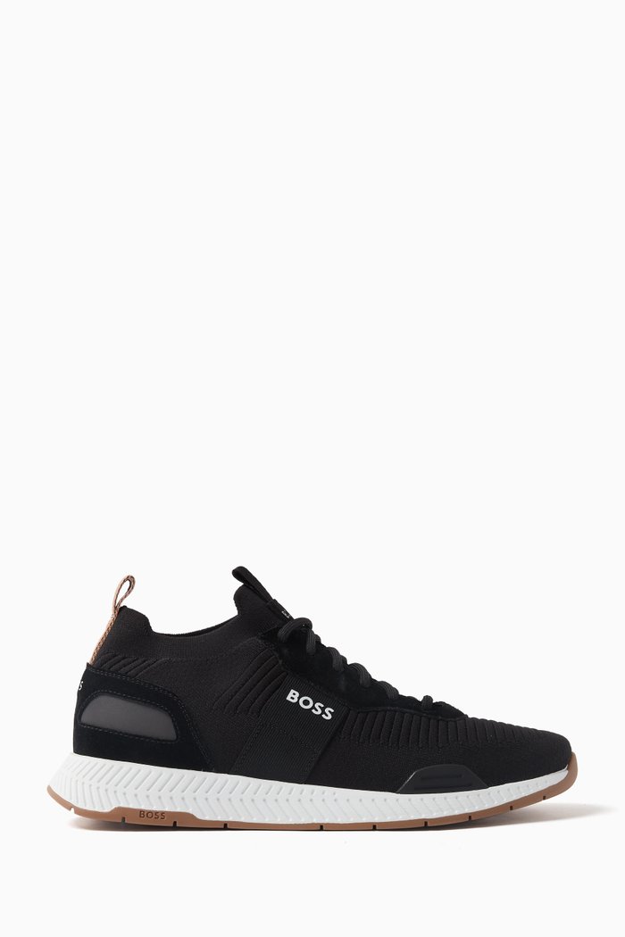 

Sock Sneakers in Recycled Polyester, Black
