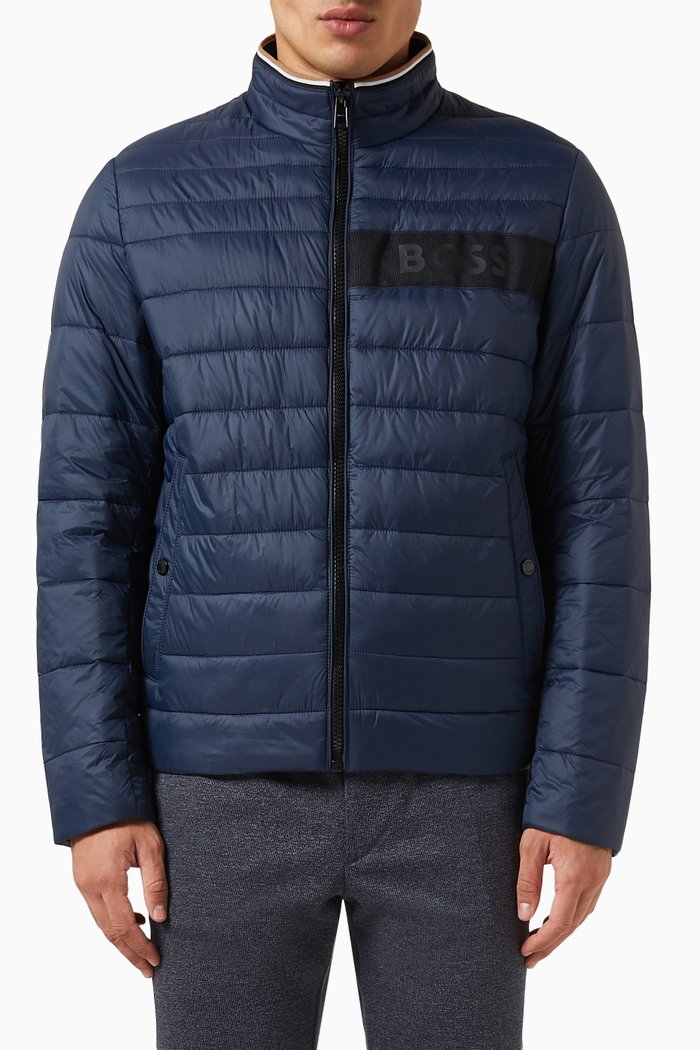 

Logo Jacket in Padded Nylon, Blue