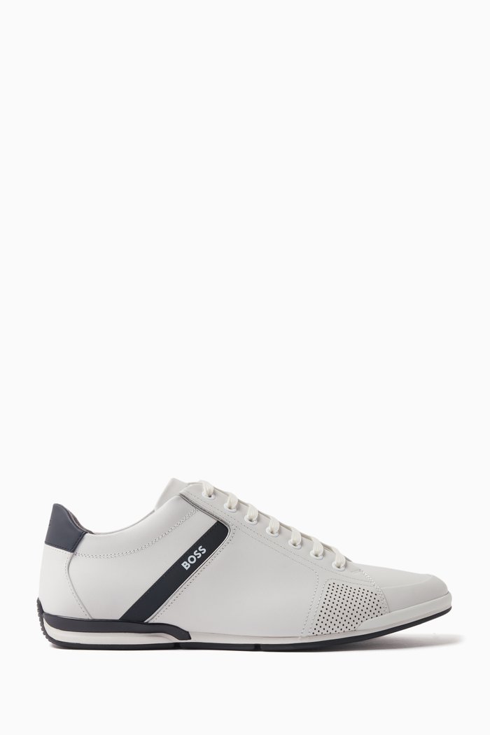 

Lace-up Sneakers in Leather, White