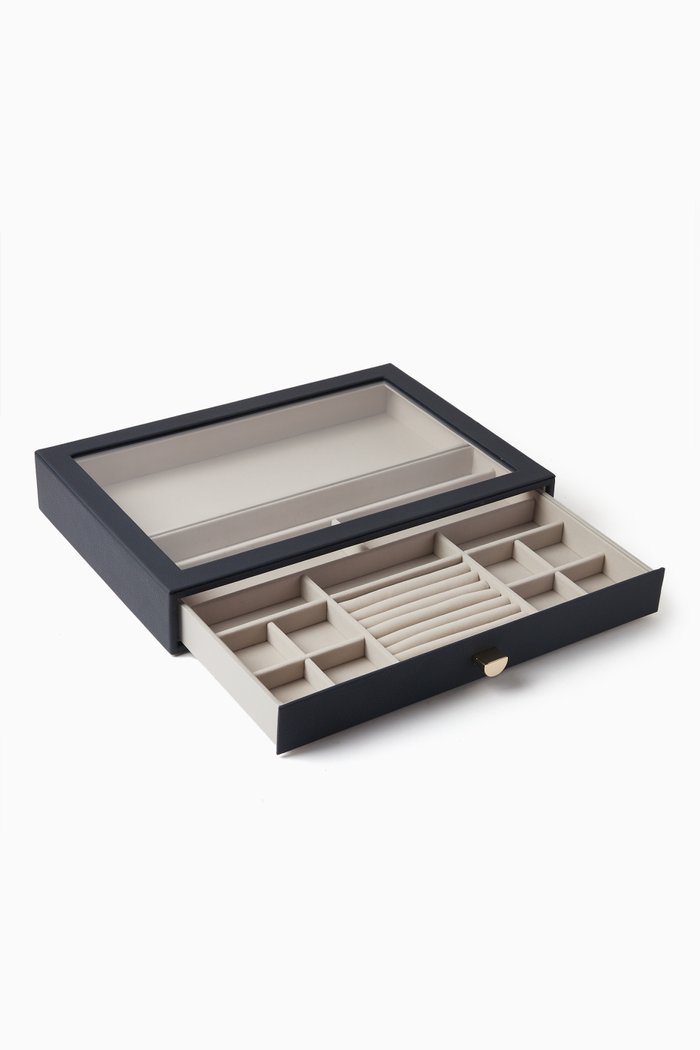 

Supersize Display Drawer Jewellery Box, Blue
