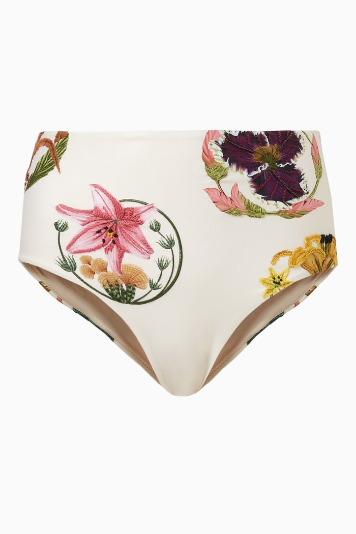 

Magenta Golondrinas High-waist Bikini Bottom, Multicolour