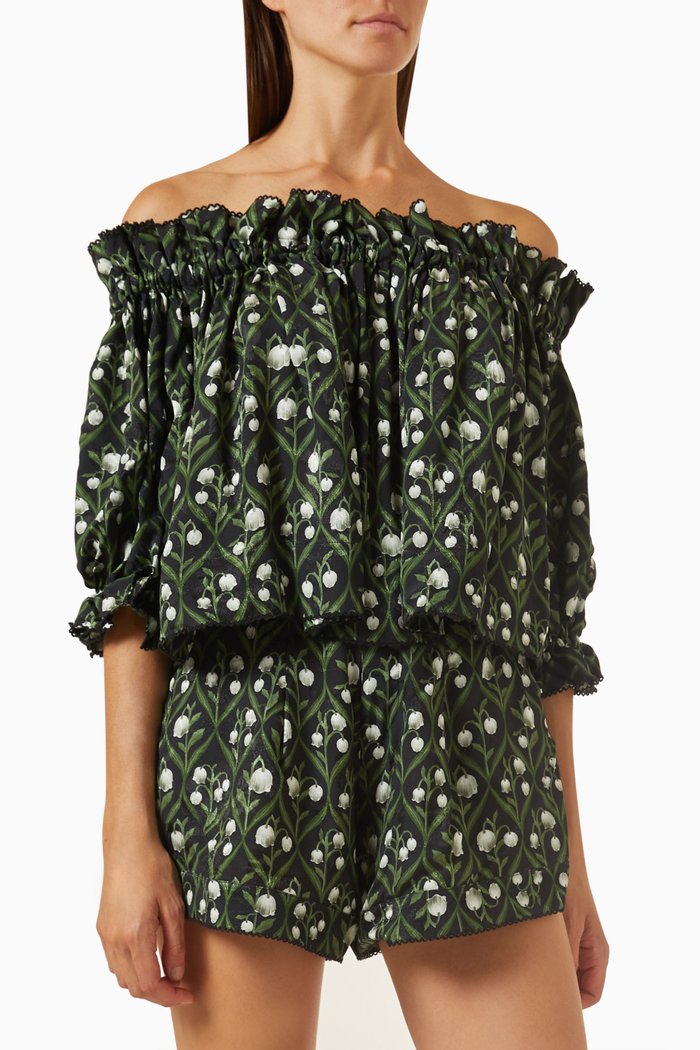

Urucu Off-the-shoulders Top in Viscose, Multicolour